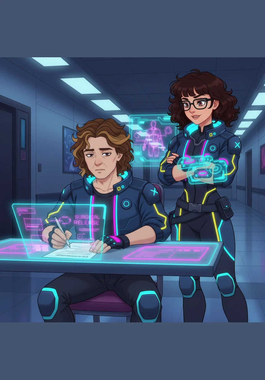 Wayne signs the surgical release forms while Sofia watches from the side, her stubborn pride yielding to the reality of the situation. She knows she has no legal standing to make decisions, but she is deeply grateful that Eddie has a guardian as steady and caring as his uncle.