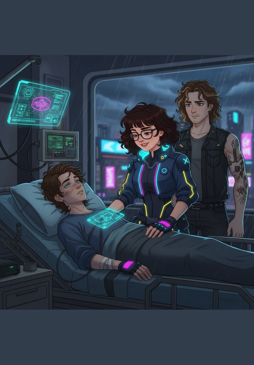 Under the influence of the hospital medications, Eddie looks at Wayne and drowsily mumbles that Sofia should have been the one to sign the papers because she’s scary. A soft, rare smile breaks across Sofia’s face, her guarded edges softening as she realizes he’s finally out of danger.