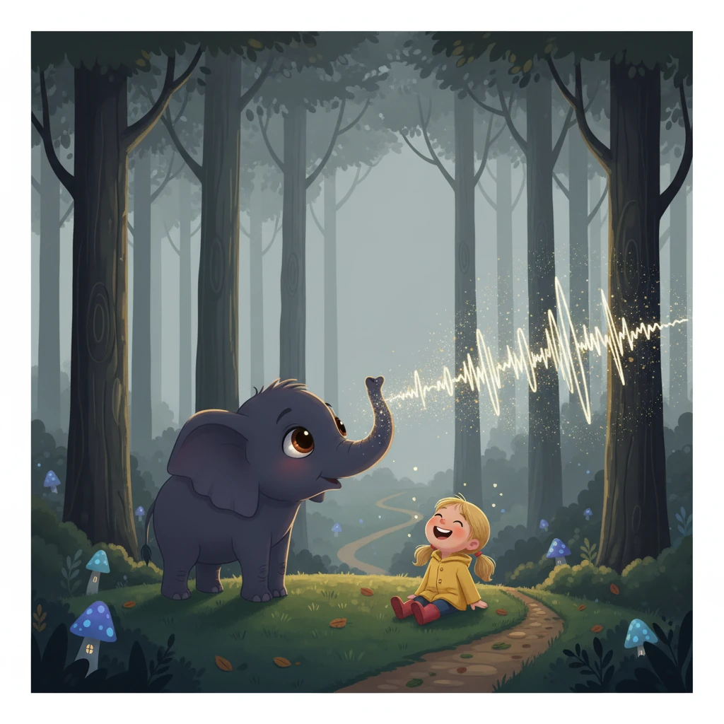 One day, a little girl, seeing the gray sky, started to giggle. Her laughter, clear and bright, echoed through the silent forest. It reminded Elara of the joy she once felt when creating the sunsets.