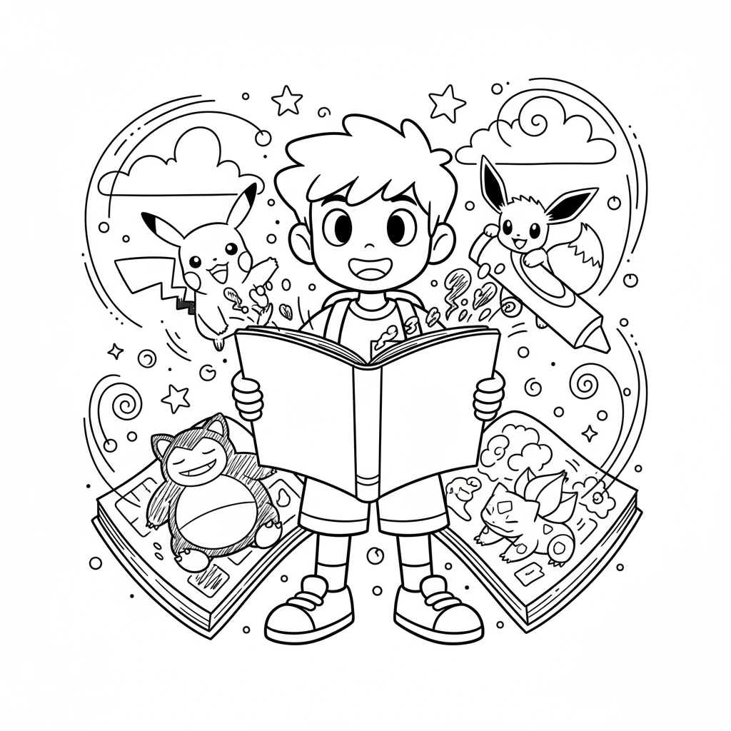 Leo's Pokémon Coloring Adventure - Coloring Pages