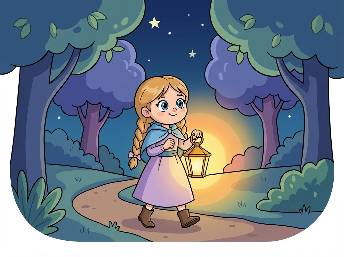 La petite flamme reprit de la vigueur et illumina le chemin d'Amina. Elle continua à marcher, portant la lumière avec courage.