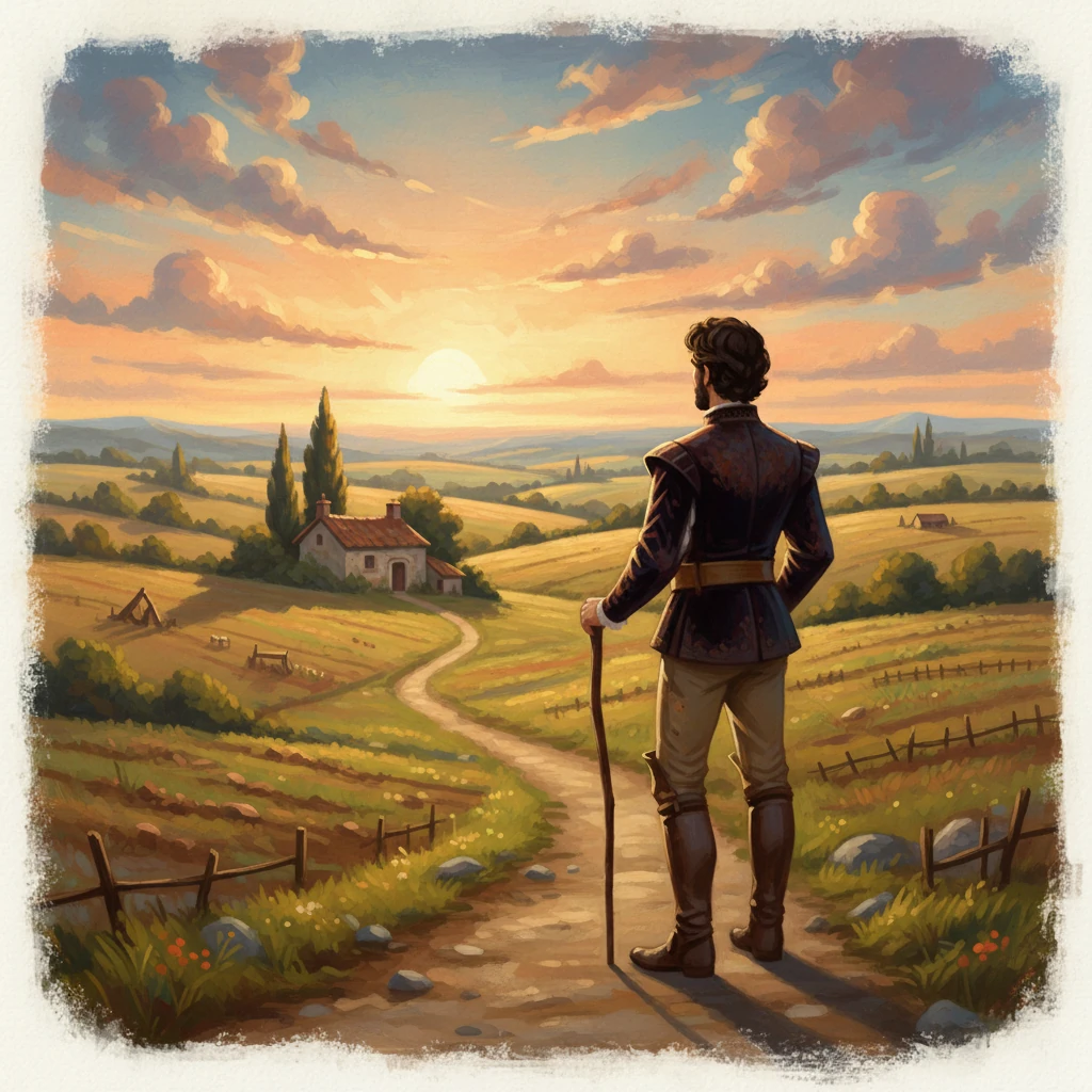 Mateo regresa a su hogar, un hombre transformado por la experiencia y el sacrificio. Los campos, aunque marcados por la guerra, ahora prometen una nueva cosecha y un futuro de esperanza. Un profundo sentido de identidad y unidad ha nacido de la adversidad, un legado forjado en la sangre y el coraje de una nación.