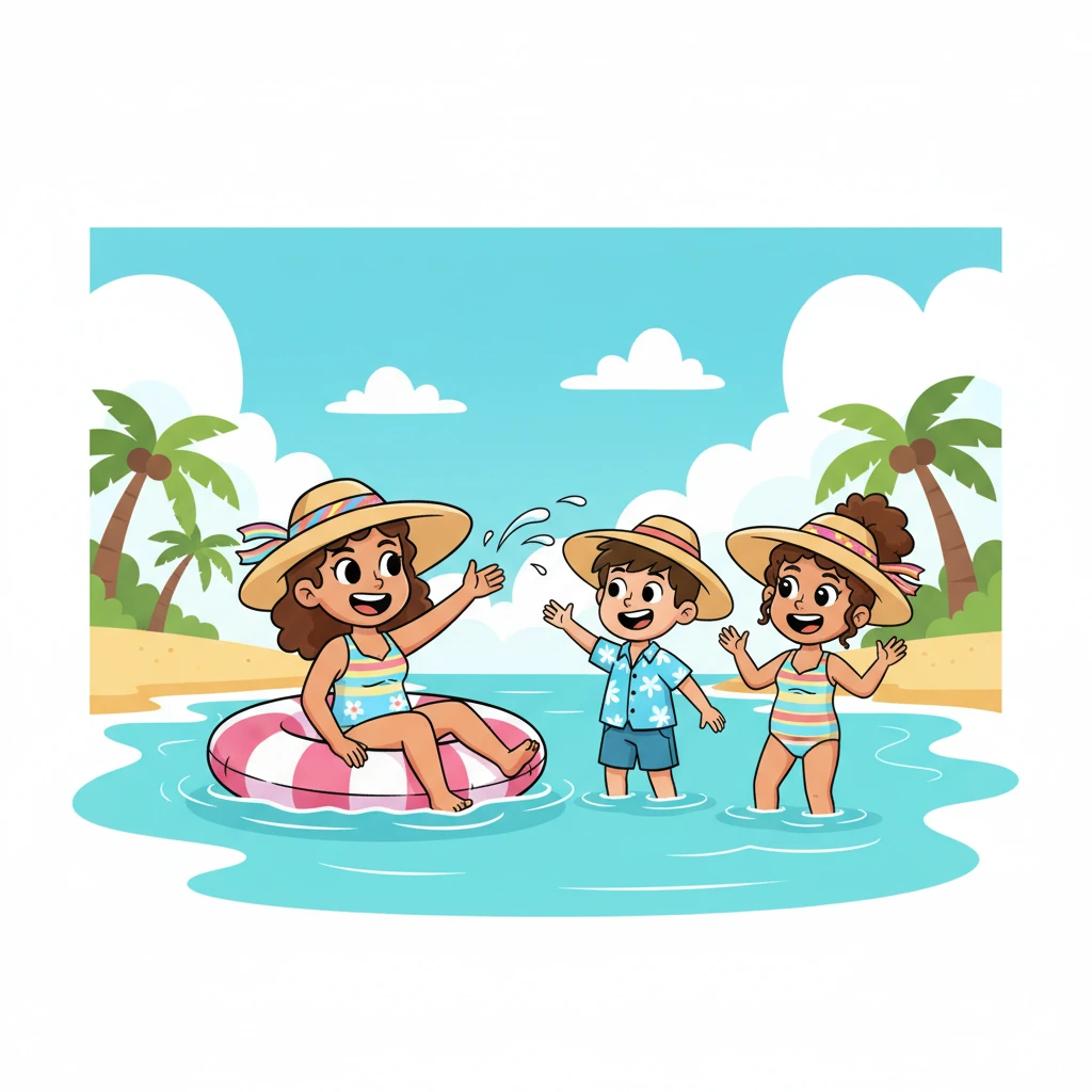 Instead of correcting them, Brenda decided to embrace the fun in her own way. With a mischievous twinkle, she splashed a tiny wave towards them from her reclining position. The students gasped in mock surprise, then burst into delighted giggles.