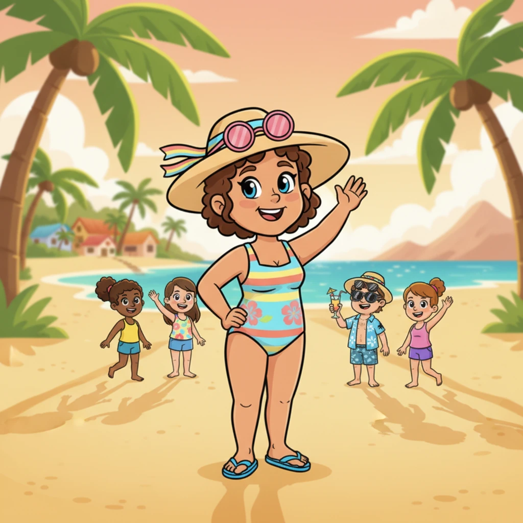 As the afternoon waned, the students waved goodbye, heading off for their next adventure. Brenda watched them go, a warm, happy feeling bubbling inside her. Her sunny day had been filled with more laughter and new friends than she ever expected, making it truly legendary.