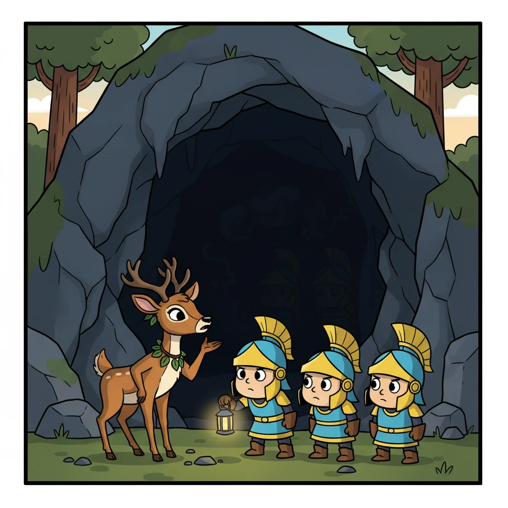 La mamá ciervo, ya recuperada, comienza a rastrear al papá murciélago, encontrándolo en una cueva oscura y húmeda, sin saber que allí también se esconden los Mercenarios. Con una idea brillante, busca a los Legionarios y les revela la ubicación de sus rivales. Juntos, la mamá ciervo y los Legionarios, planean un ataque sorpresa para liberar al papá de su hechizo.