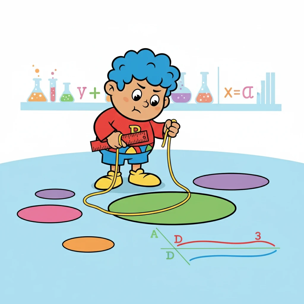 Then, Radius focused on the perimeter. He carefully measured the circumference of each circle, comparing it to its radius. He noticed a constant relationship: the circumference was always a little more than three times the diameter.