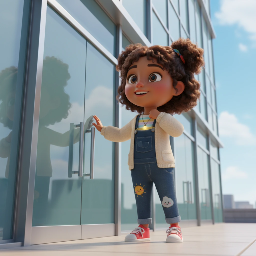 Maya smoothed her blazer, taking a deep breath. She stood before the sleek, modern office building, her heart a flutter with a mix of nerves and excitement. Today was the day she'd step closer to her dreams, ready to face the challenge ahead.