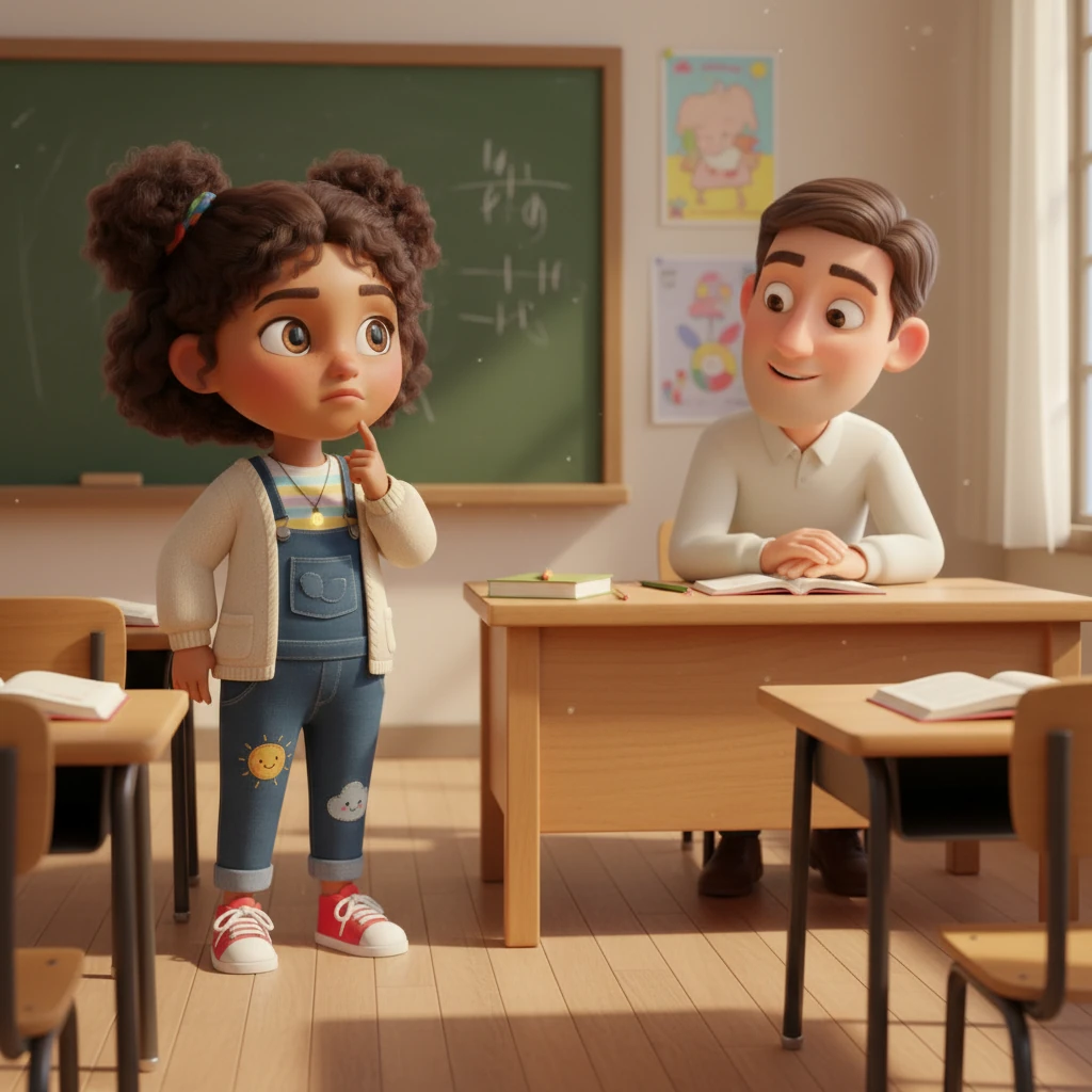 A more challenging question arose, prompting Maya to think critically. She paused, considering her experiences, before offering a thoughtful and well-reasoned response. Mr. Harrison nodded, impressed by her composure and analytical approach.