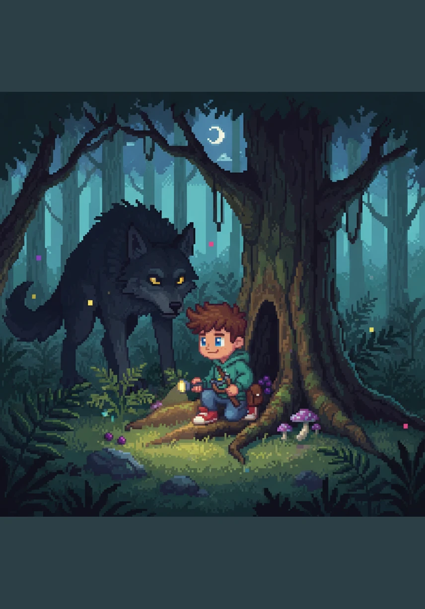 Leo searches high and low, looking behind bushes and under stones for a splash of purple. He wonders where his favorite color could be hiding in the great outdoors.