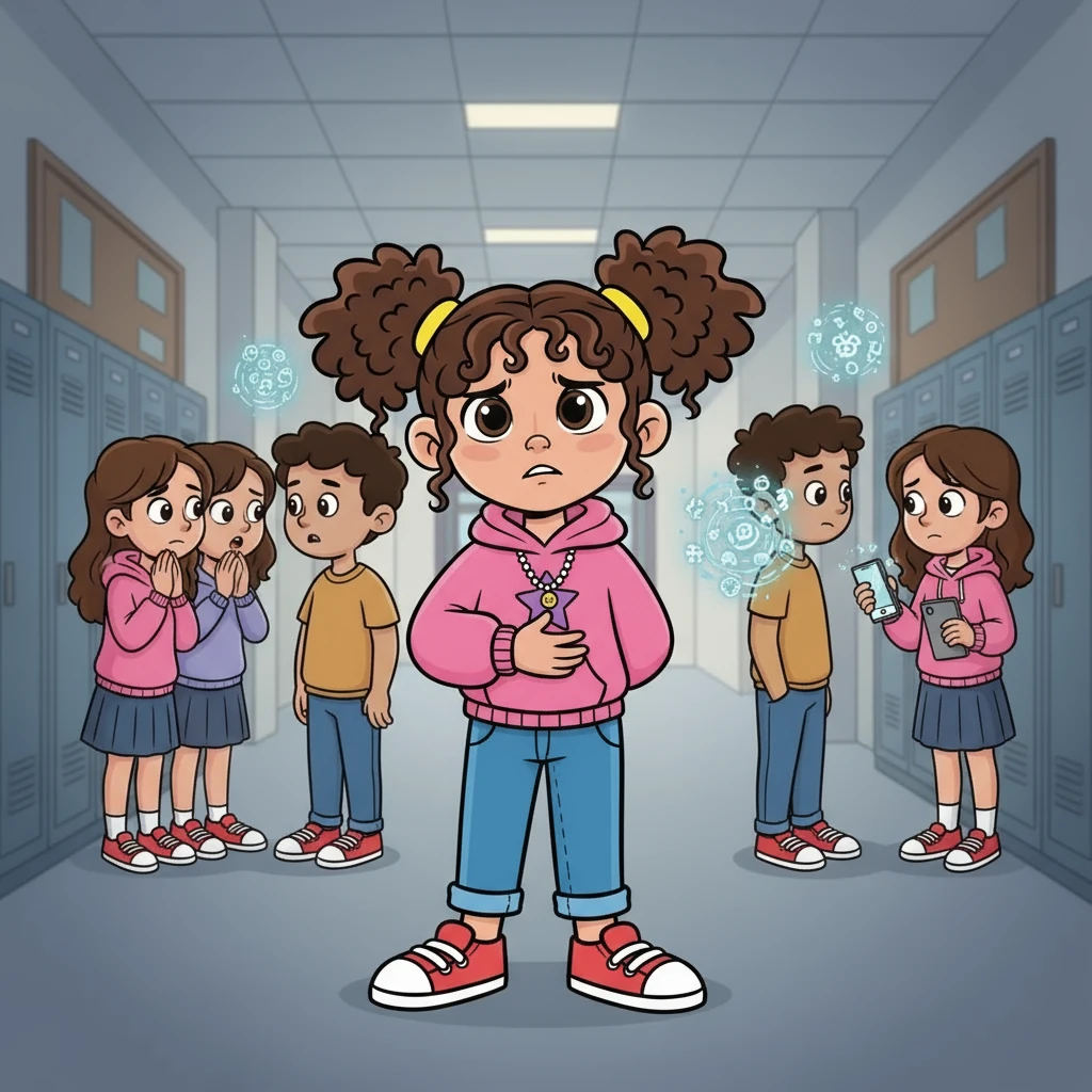 The rumor spread like wildfire, fueled by anonymous comments and speculation. Maya watched as friendships began to fracture, and the atmosphere at school grew tense. She felt a knot of unease in her stomach, knowing the damage the false information was causing.