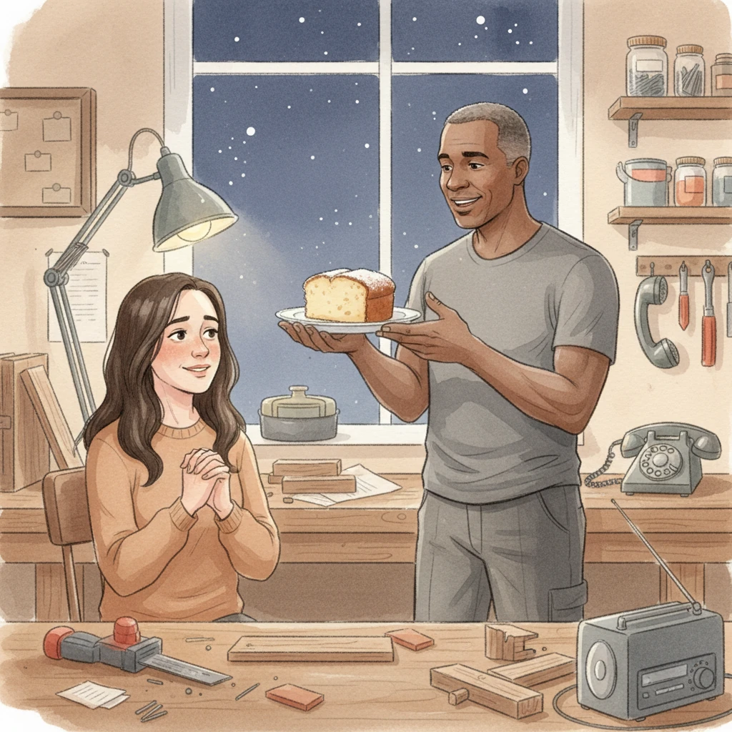 Soon, Mark's simple website and Craigslist posts brought the phone to life, filling the quiet house with the promise of new purpose. He returned home tired, yet lighter, his hands smelling of sawdust and accomplishment, his confidence slowly returning. He chuckled one night, recounting how a client insisted he take a slice of homemade pound cake for his effort, a small detail that made Eleanor's chest tighten with an unexpected, quiet unease.