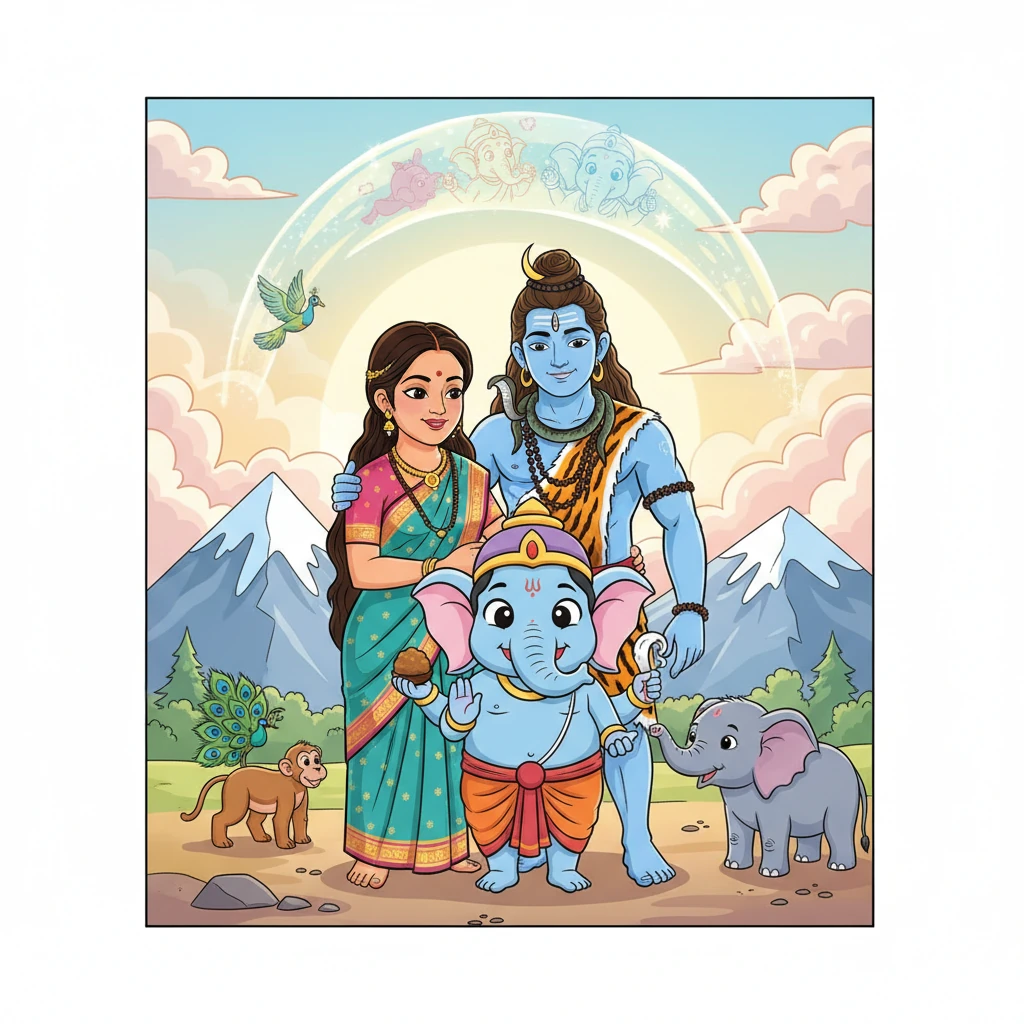 How Ganesha Got His Elephant Head - mythology