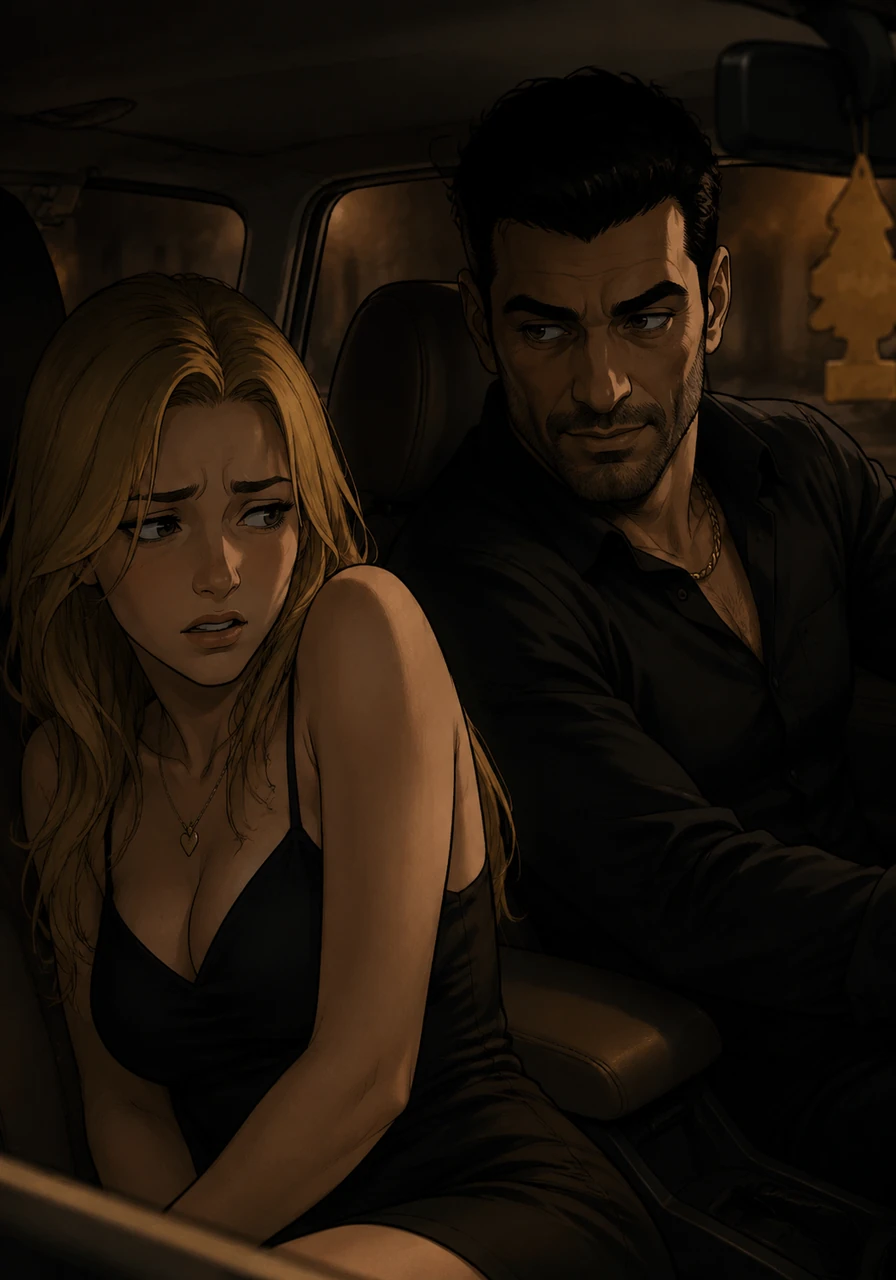 The interior of the car felt suffocatingly warm and smelled faintly of cheap air freshener and heavy cologne. Mamed did not rush, instead observing her with a slow, calculating gaze that made her instantly regret her decision.