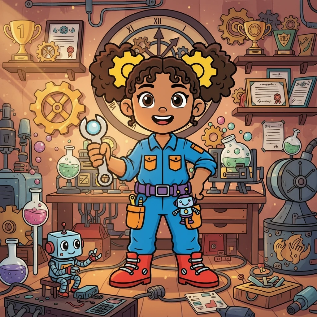 Finally, Sanya stood proudly in her office, surrounded by awards and accolades. Her journey was proof that with hard work, knowledge, and a little bit of genius, anyone can make a difference. The gears of innovation kept turning, thanks to Sanya's unwavering spirit.