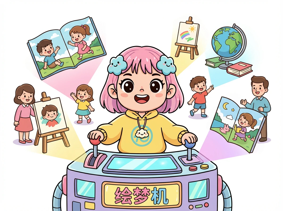 绘梦机被广泛应用于艺术、教育和娱乐领域。孩子们可以用它来创造自己的故事，艺术家可以用它来探索新的创作方向。