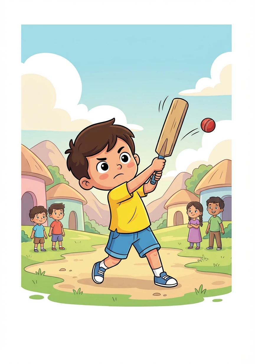 رِزوان ایک چھوٹے سے گاؤں میں رہتا تھا اور اسے کرکٹ کا بہت شوق تھا۔ وہ ہر وقت کرکٹ کھیلتا رہتا تھا، لیکن اس کی بیٹنگ اتنی اچھی نہیں تھی۔