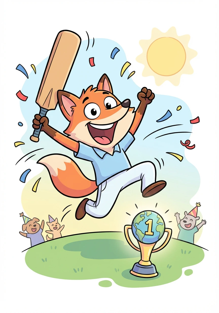 رِزوان کی محنت اور لگن رنگ لائی۔ وہ دنیا کا بہترین بلے باز بن گیا۔