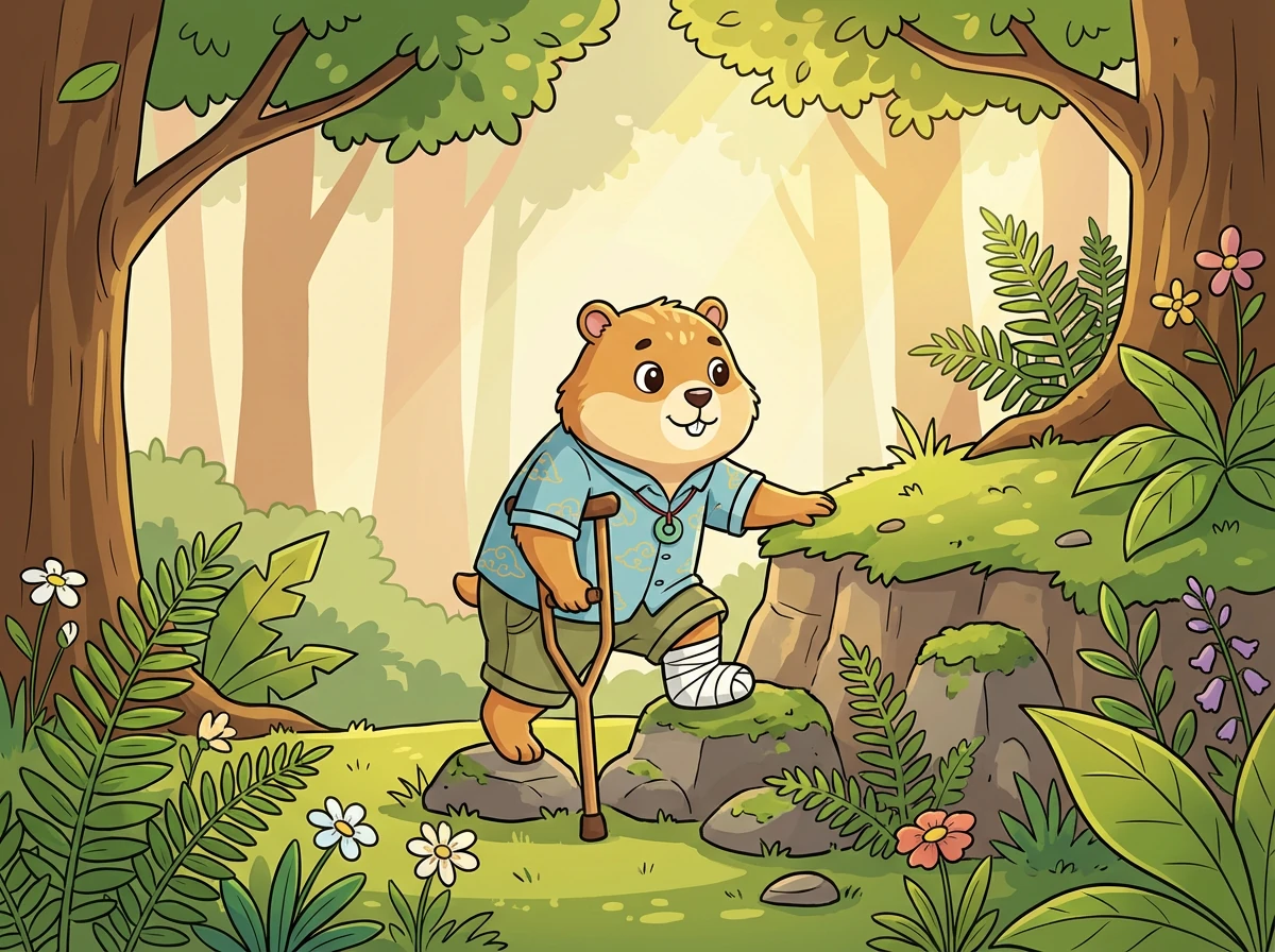 经过一段时间的治疗,土拨鼠爸爸终于康复了。小乐一家又可以一起快乐地生活了。