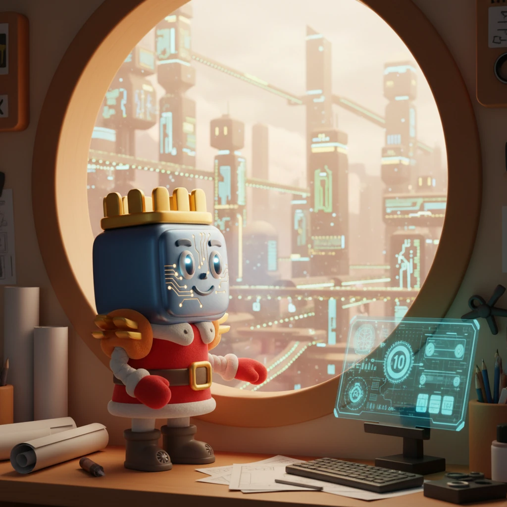 Young Archie, a budding CPU Architect, gazed in awe at the kingdom's intricate pathways from his workshop window. He dreamed of designing new data routes and optimizing the flow of information, his mind buzzing with possibilities. His workbench was cluttered with schematics and glowing circuit diagrams, reflecting his deep passion for the digital world.