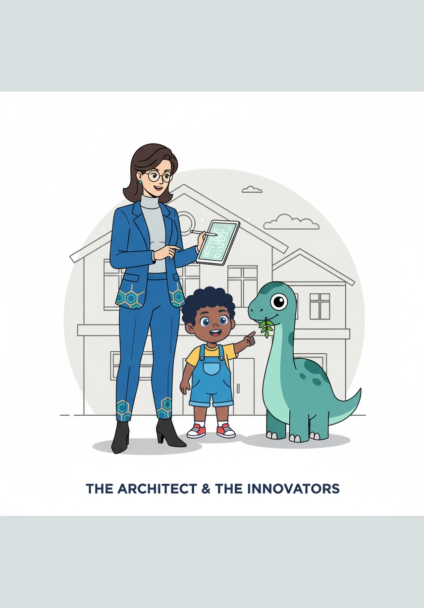 When dark clouds gathered and a sudden rainstorm began to pour, Barnaby didn't seek shelter for himself. Instead, he arched his long neck and back over the outdoor book fair, acting as a giant, living umbrella to keep the readers and their precious books perfectly dry.