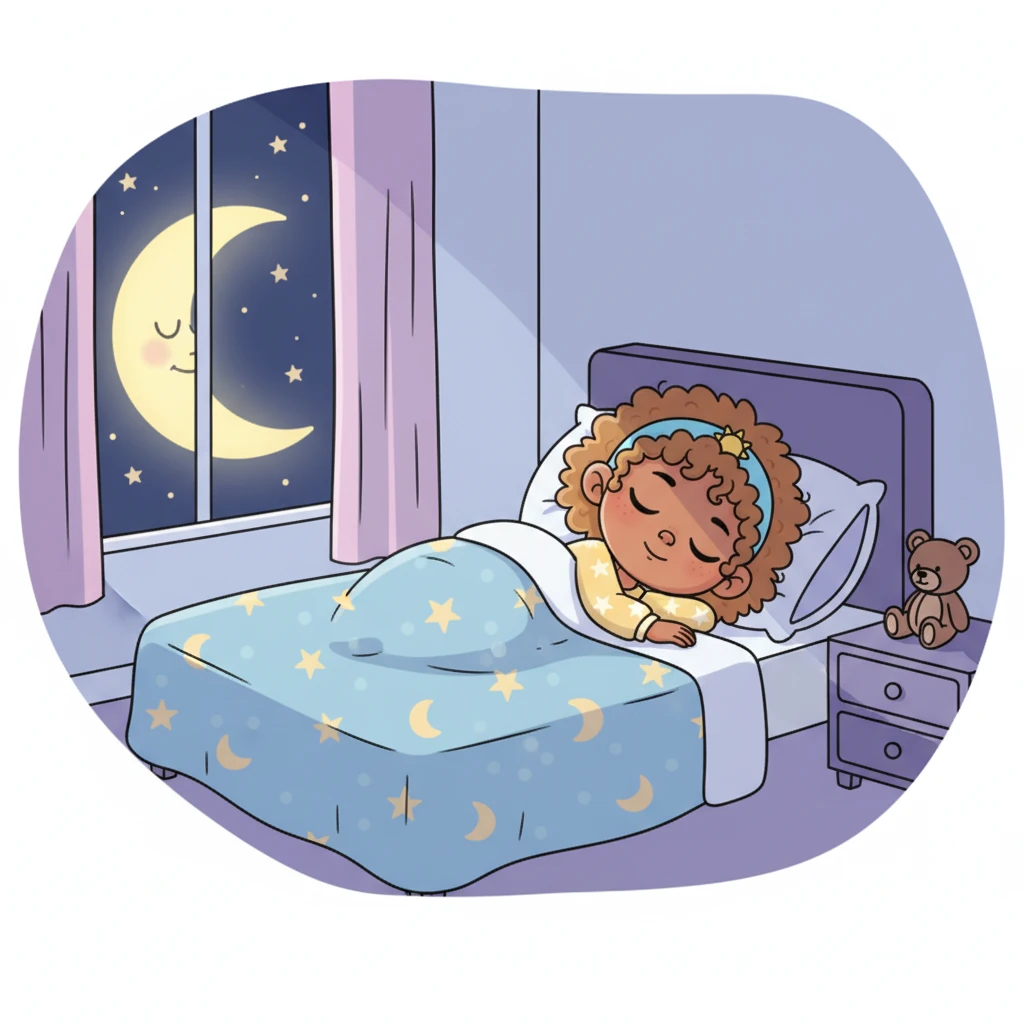 Lily drifts off to sleep, a soft smile on her face. The moon shines softly through her window, watching over her as she dreams sweet dreams, filled with gratitude and all the good things of her day.