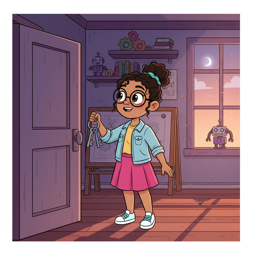 Al final del día, Claudia cierra la oficina, el espacio ahora tranquilo y ordenado. Con una sensación de logro y una sonrisa satisfecha, deja todo listo para el día siguiente, anticipando nuevas oportunidades y más éxitos creativos.