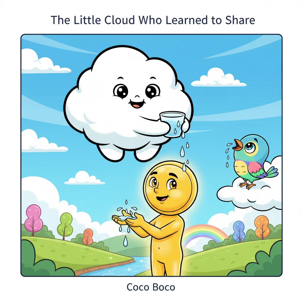 The Little Cloud Who Learned to Share - 童话故事