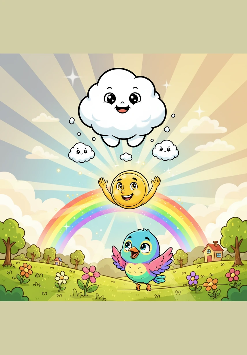 She realized that holding onto everything for herself was making the world lose its color and joy. Coco took a deep breath and decided that helping her friends below was much more important than staying big.