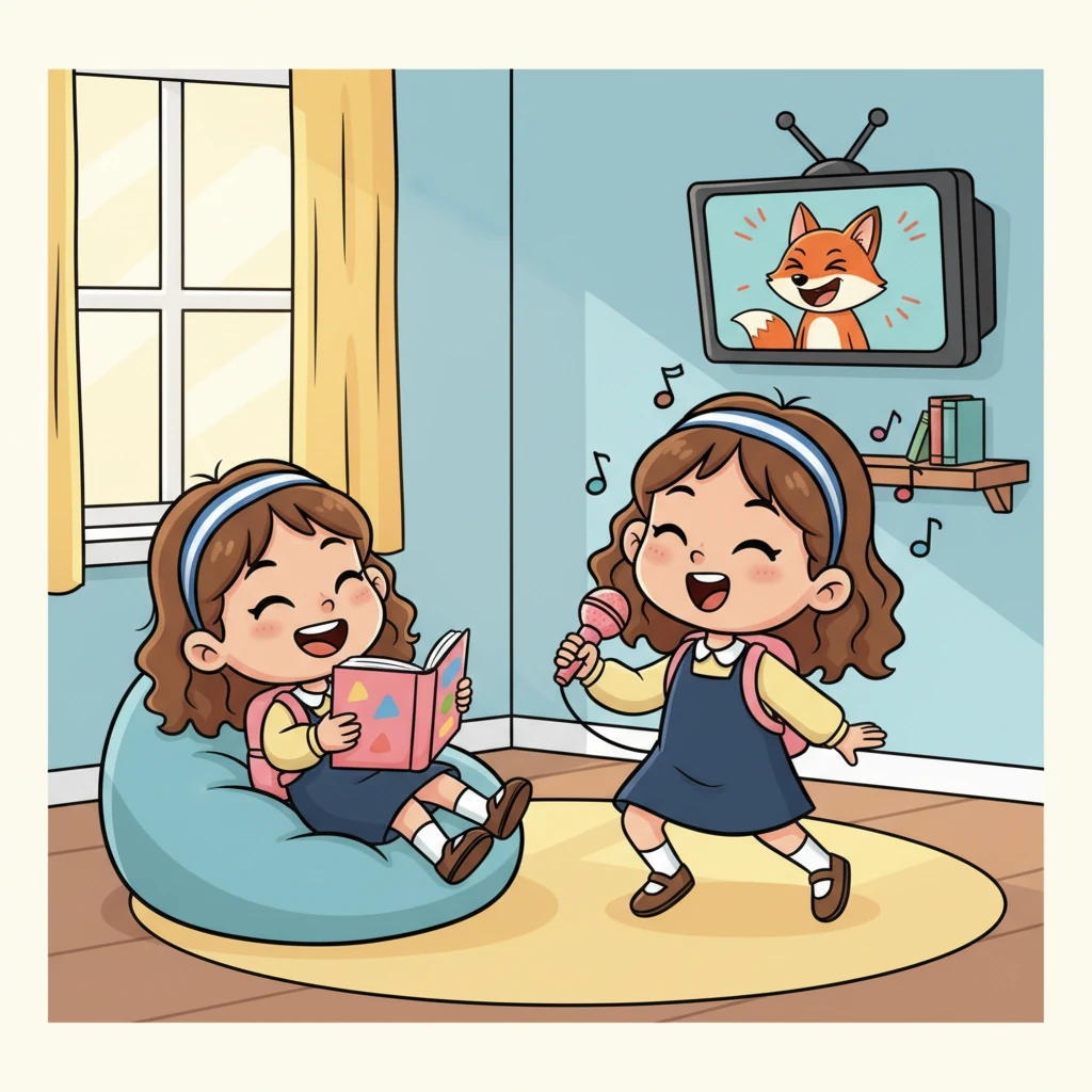 Now, English is everywhere for Lily! She's no longer just studying; she's living it. We see her laughing at jokes in her favorite English cartoons, singing along loudly (and mostly correctly!) to pop songs, and even reading simple English storybooks for pleasure. Her world feels bigger and brighter, filled with new sounds and meanings.