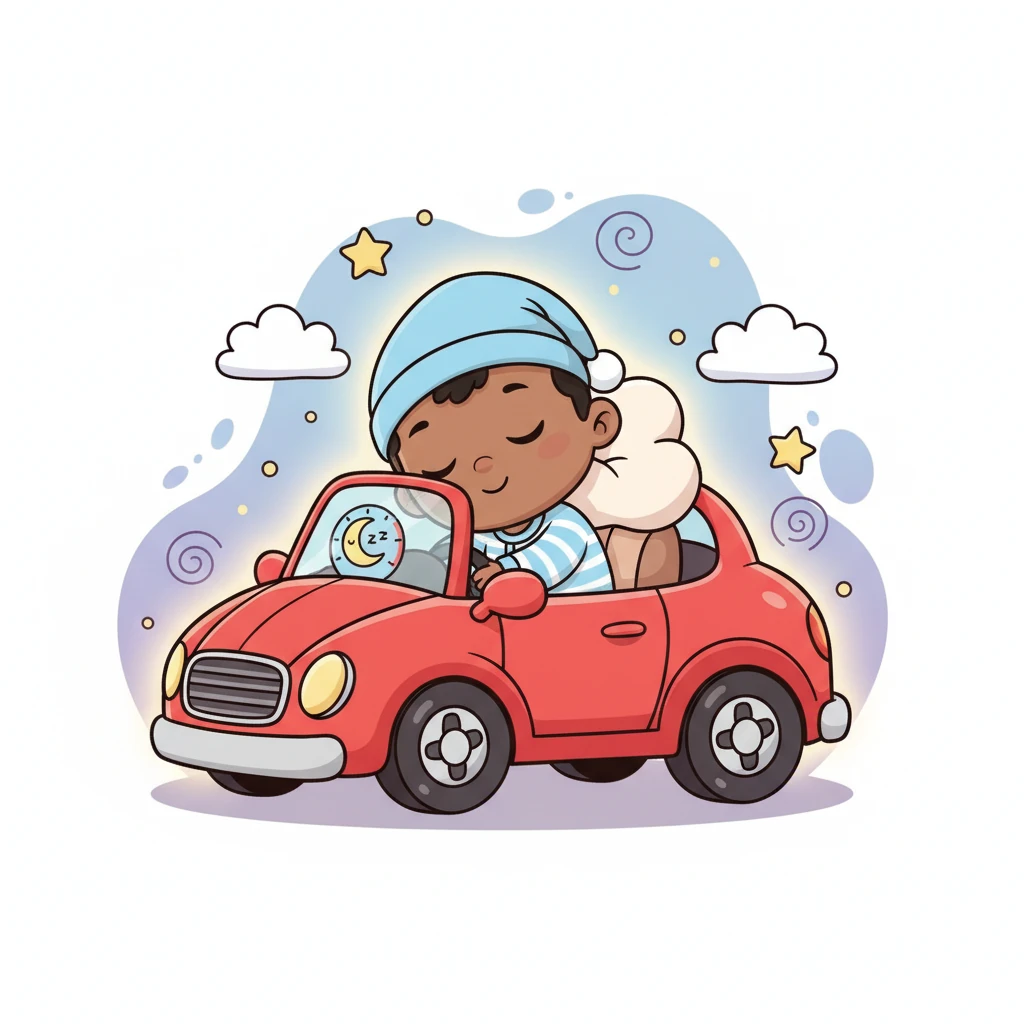 Kian snuggled deeper into the soft seat of his new race car, feeling warm and safe. The gentle hum of the engine was like a lullaby, rocking him softly. His eyelids grew heavy, and he drifted off into a wonderful dream.