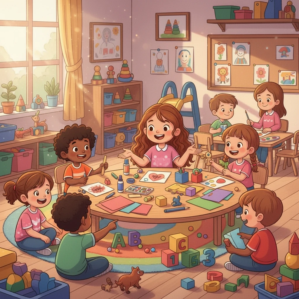 La maîtresse proposa aux enfants de réaliser un cadeau pour un camarade. Chacun créa un dessin coloré, un petit bricolage ou un objet spécial pour un ami. Ces cadeaux étaient une expression de leurs émotions.