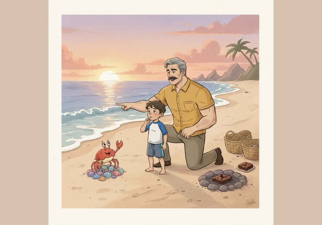 Pedro starts to feel tired and wants to give up, but his father encourages him to keep going and practice perseverance. Pedro takes a deep breath and