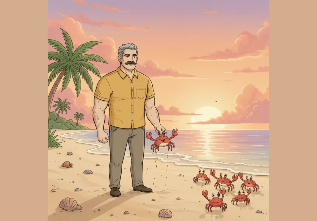 A large, warm, and sugary brownie suddenly appears in front of Pedro, and he happily takes a big, noisy bite. He realizes that through his hard work a