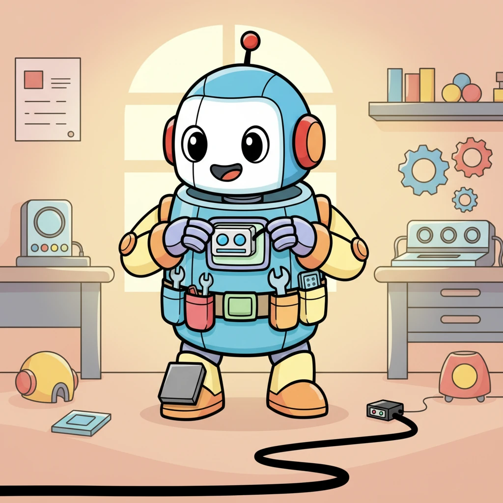 With his power ready, Dash eagerly added his "senses." He attached ultrasonic sensors for seeing obstacles, a special load cell to "feel" weights, and infrared sensors to follow lines on the floor. Now he could perceive the world around him!