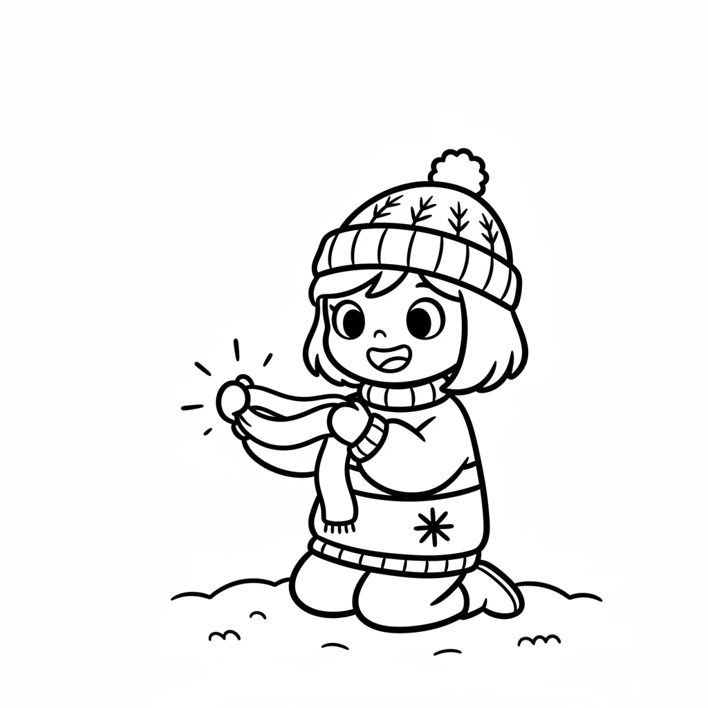 On Christmas morning, the child discovered the tiny red scarf. A big smile spread across their face, knowing it was a truly special and unexpected gift. Magic filled the air.