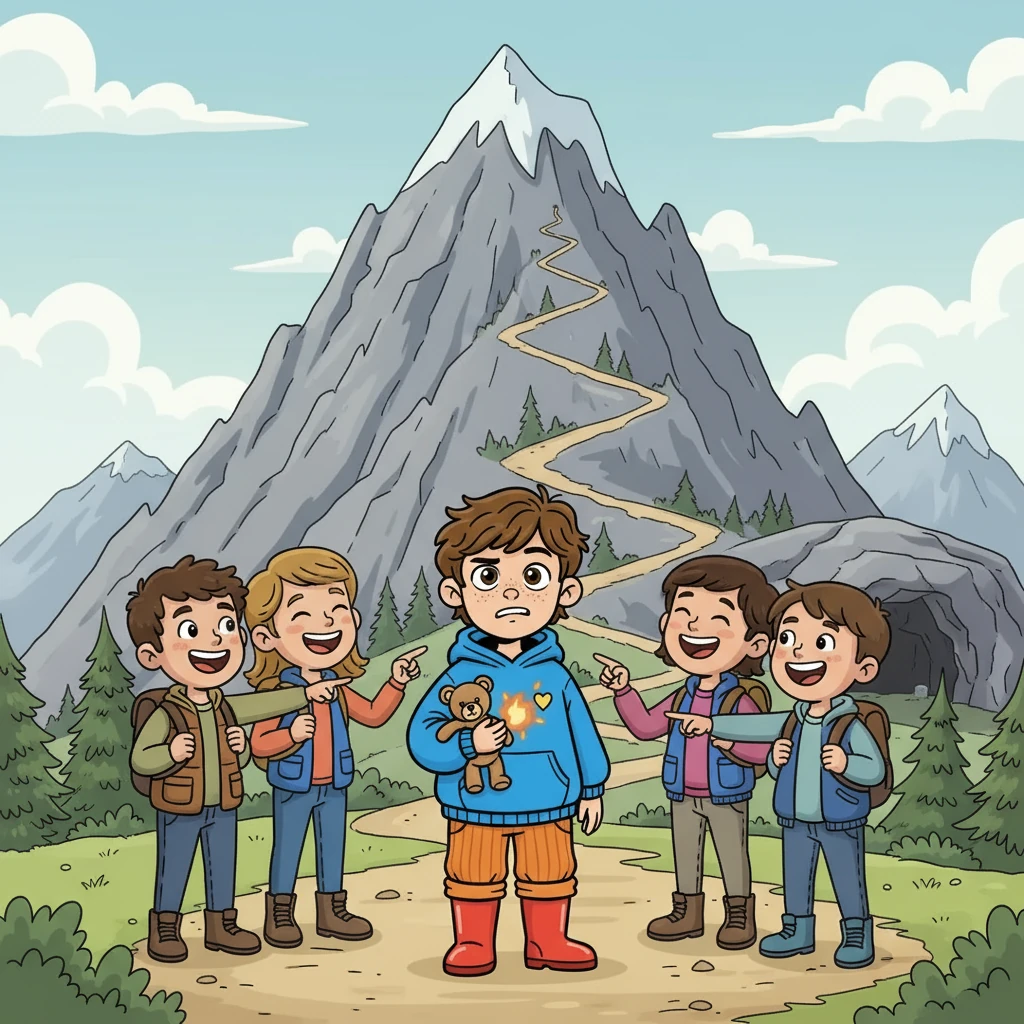 Os amigos de Tomás zombaram dele, duvidando que ele pudesse subir a montanha, muito menos enfrentar um monstro. Apesar das zombarias, algo mudou em Tomás. Ele sentiu uma faísca de determinação, um desejo de provar a si mesmo e mostrar que ele também poderia ser corajoso.