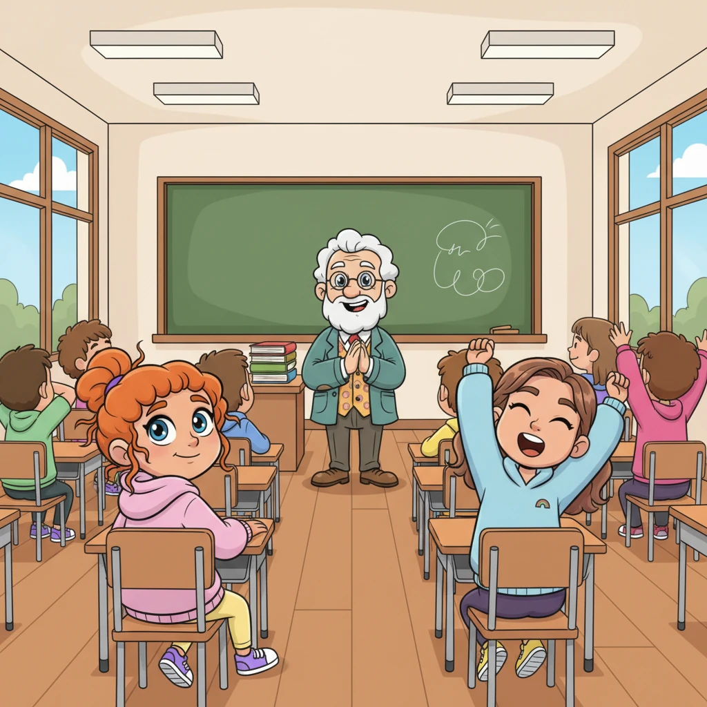Professor Quibble clapped his hands, signaling the end of his very long, very quiet lecture. The students, who had been sitting perfectly still, suddenly felt a collective case of the wiggles. Little Pip, always observant, noticed everyone subtly shifting in their seats.