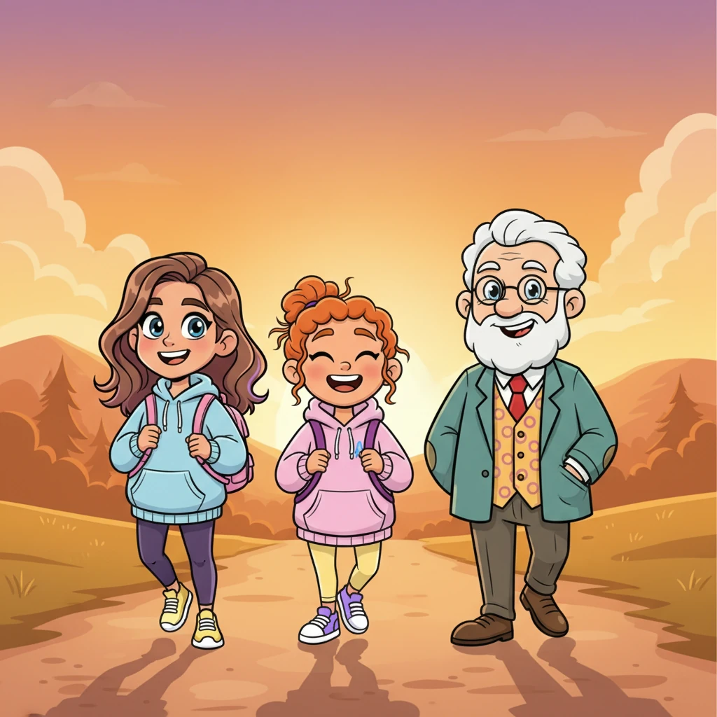 As the sun began to set, casting long, cheerful shadows, the friends walked home, feeling light and refreshed. Their heads were clear, their bodies happy, and their hearts full of the shared joy of their secret wiggle-release. "What a day!" sighed Sunny, already planning their next adventure.