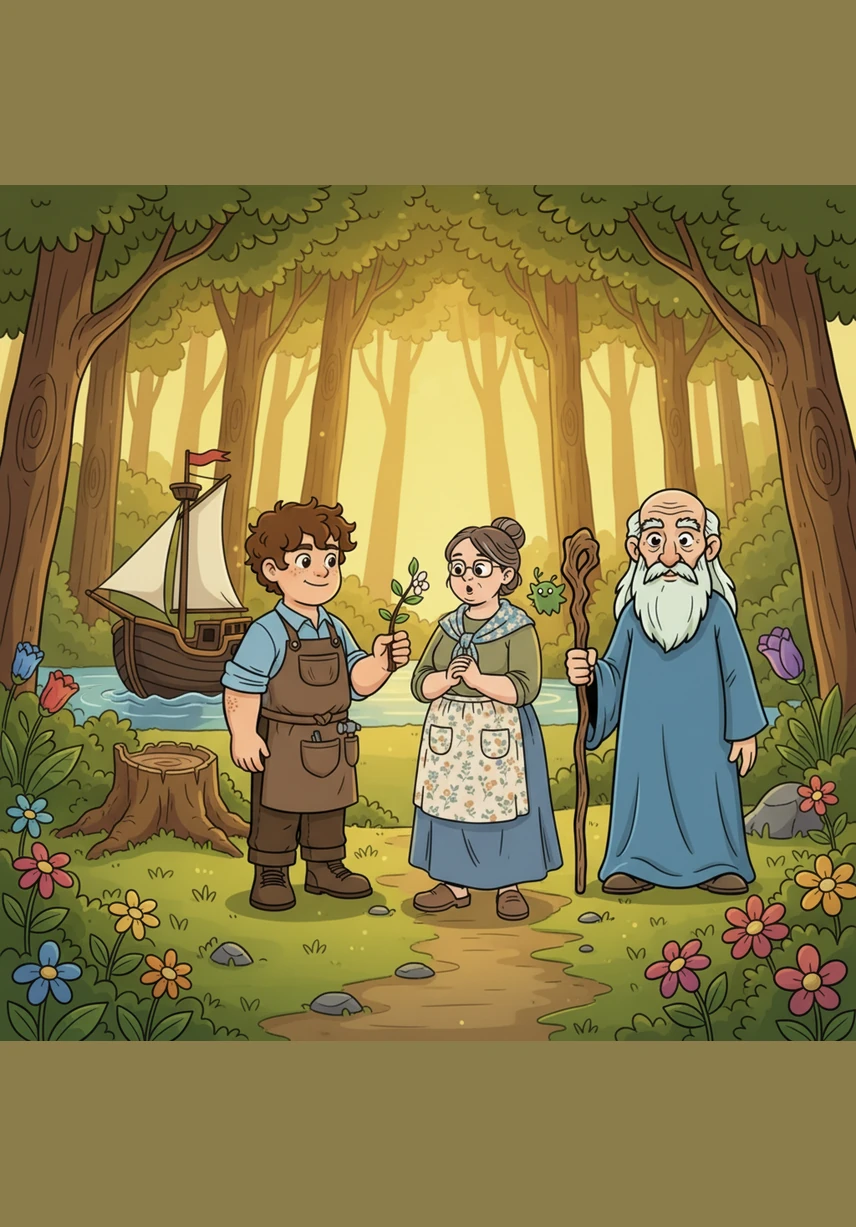 Suatu sore saat sedang mencari kayu bakar di pinggir hutan yang rimbun, Malin melihat cahaya biru terang memancar dari balik semak-semak berduri. Saat mendekat, ia menemukan sebuah batu kristal berbentuk unik yang berkilauan sangat indah, seolah-olah menyimpan ribuan bintang di dalamnya.