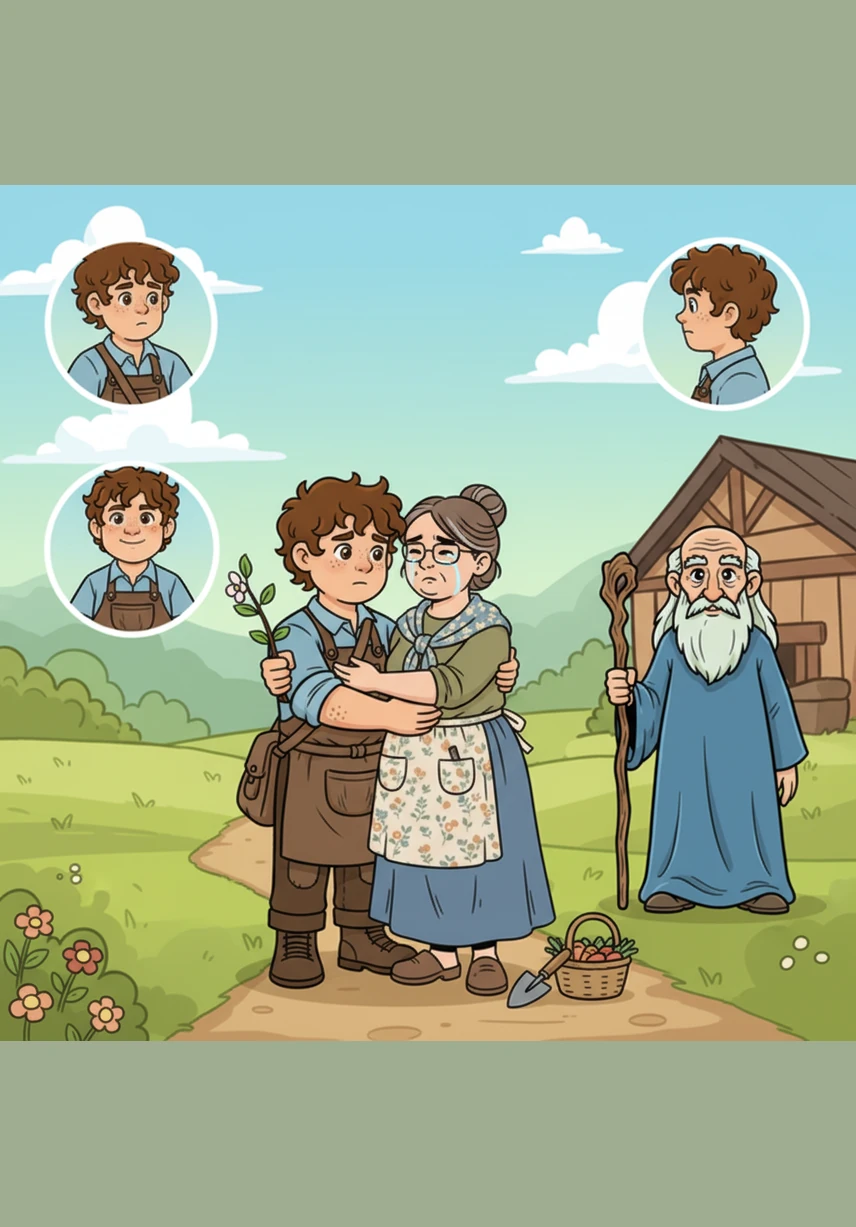 Tanpa rasa takut, Malin memutuskan untuk mendaki gunung yang tinggi dan berkabut demi mengembalikan batu tersebut ke tempat asalnya. Ia berpamitan kepada ibunya dan memulai perjalanan panjang melewati hutan lebat dan sungai-sungai kecil yang jernih.