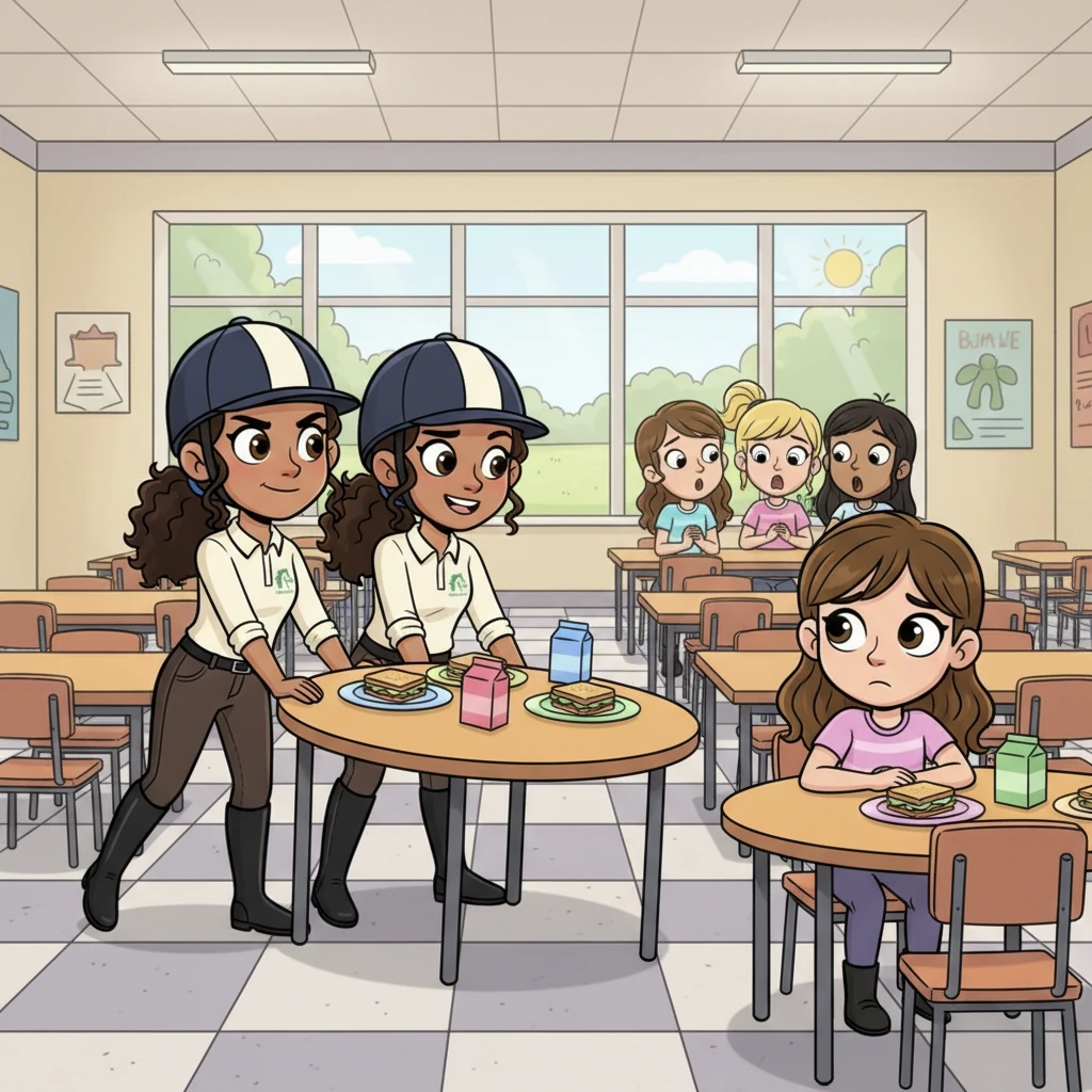 During lunch, the bullies started whispering and giggling about Everly again from their table. This time, instead of ignoring it, Charlotte caught my eye, and together we moved our whole table closer to Everly's, inviting her to join us with warm smiles. Their snickers quickly faded into silence, and Everly looked so relieved.