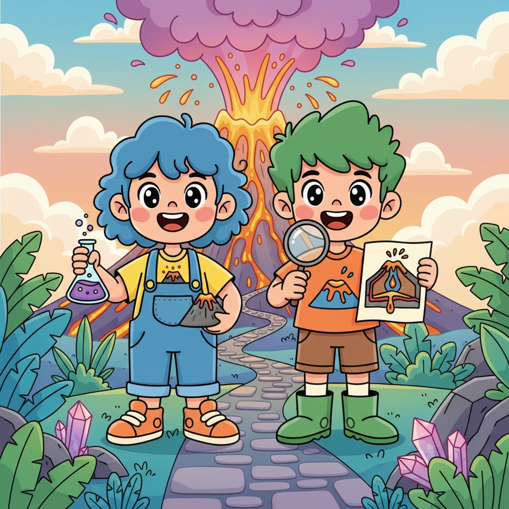 Hành trình của An và Huy đến Núi Lửa Thần Kỳ - adventure