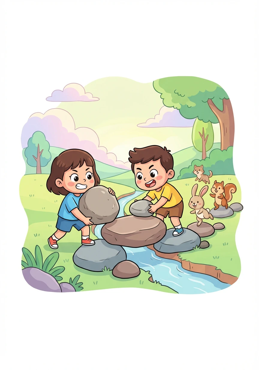 Họ dùng những tảng đá lớn để tạo thành một con đường giúp các con vật thoát khỏi nguy hiểm.