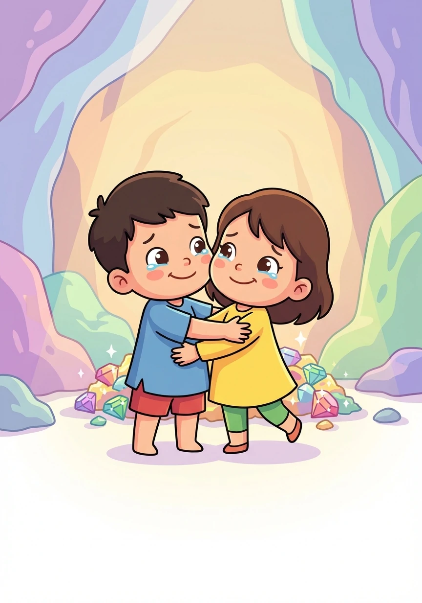 An và Huy nhận ra rằng, giá trị lớn nhất không phải là những viên đá quý, mà là tình bạn và lòng dũng cảm.