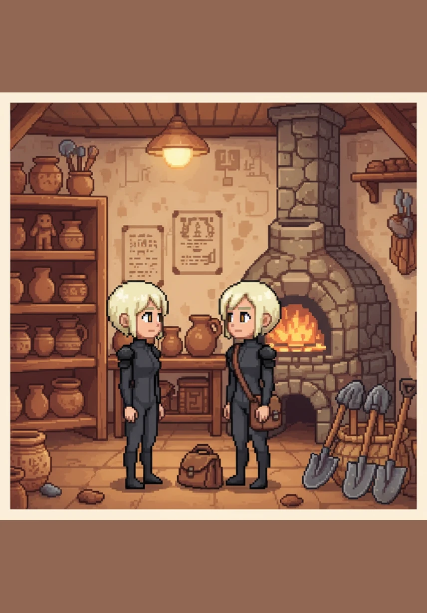 Cera seeks counsel from the Elder Potter, a wise figure whose surface is covered in a beautiful, weathered patina. He tells her of the legendary Golden Glaze, a mystical substance hidden deep within the Caverns of Clay that can repair any fracture. Bravely, Cera packs a small satchel and prepares to venture beyond the city walls for the first time.