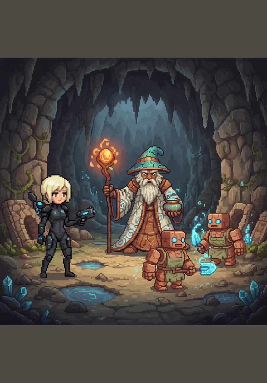 At the very heart of the cavern, they find the Well of Golden Glaze, a pool of liquid light that ripples like molten sunshine. Cera carefully dips a small porcelain vial into the well, watching as the glowing substance fills the container. The warmth from the glaze radiates through her hands, giving her the strength she needs for the long journey back.