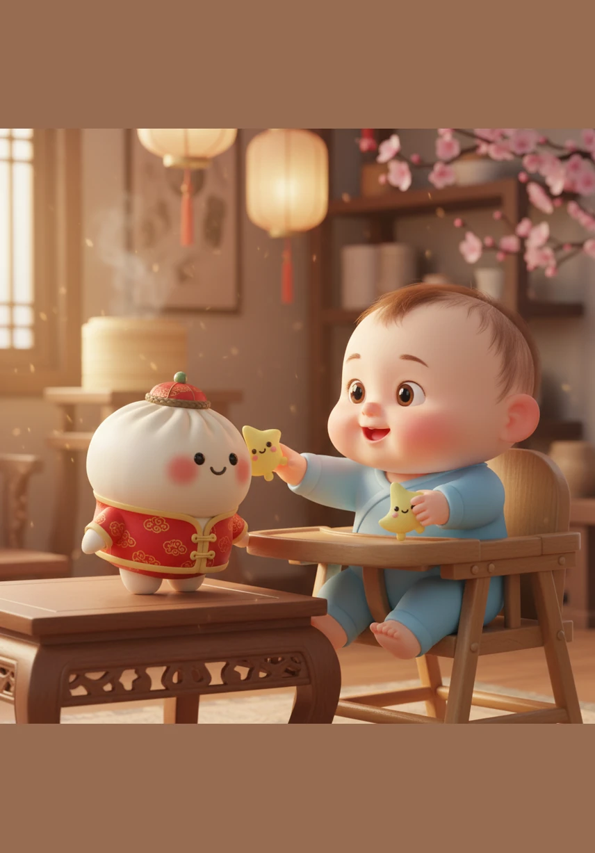 小团子用两只手比出一个大大的爱心，鼓励每一个爱干净的好宝宝。画面中出现了圆润醒目的文字，提醒大家洗完手身体棒。