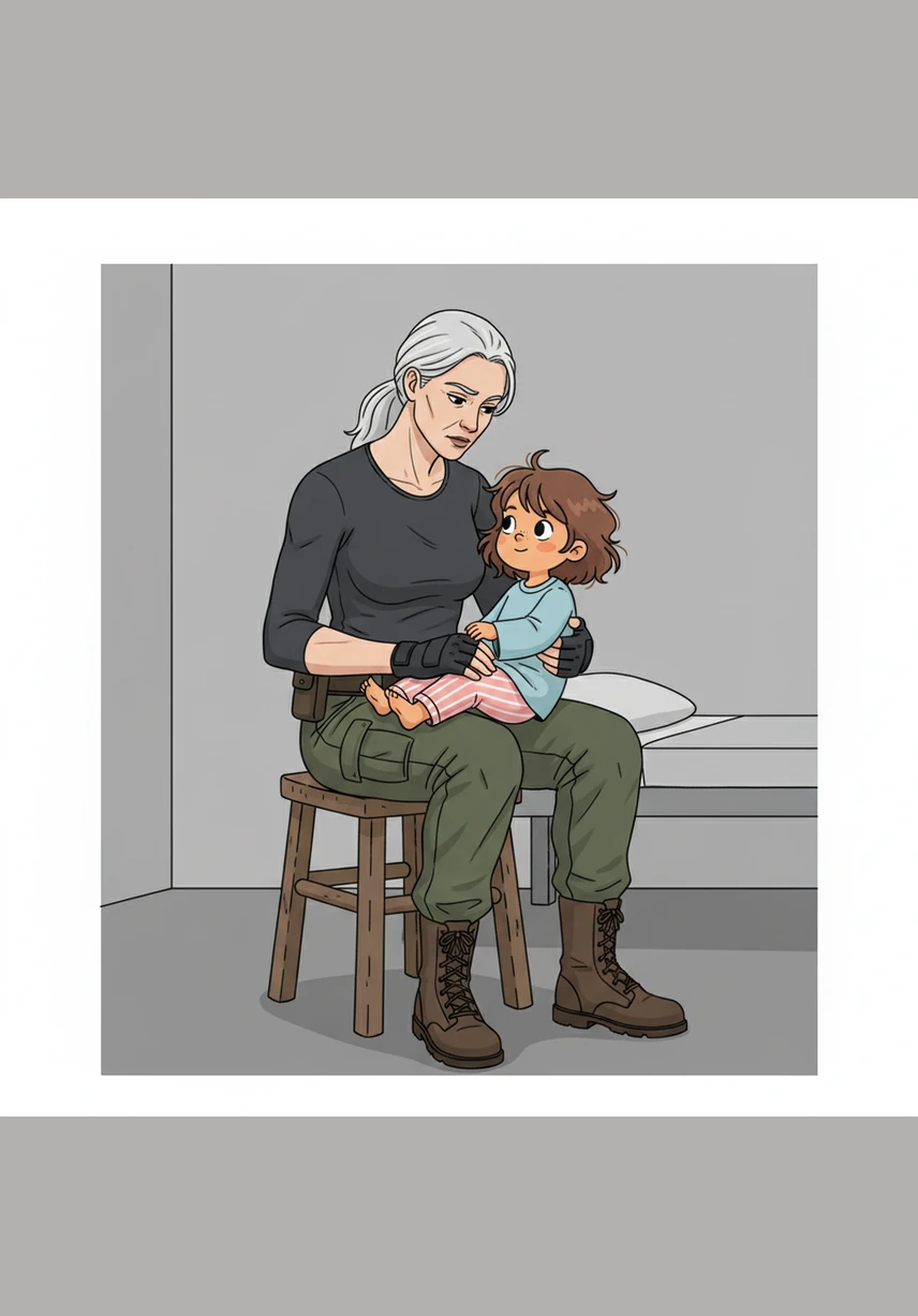 While cleaning a shelf, Elena pauses to touch a faded photograph of herself as a young woman standing in this very spot. Twenty-two years have passed, yet the wood of the counter feels as familiar and sturdy as an old friend's hand.