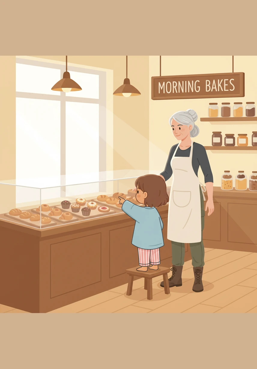 The sun finally crests the horizon, turning the grey pavement into a river of liquid gold outside the shop. The city begins to stir with the sound of tires on asphalt, but for a moment, the bakery remains a peaceful island in a sea of waking noise.