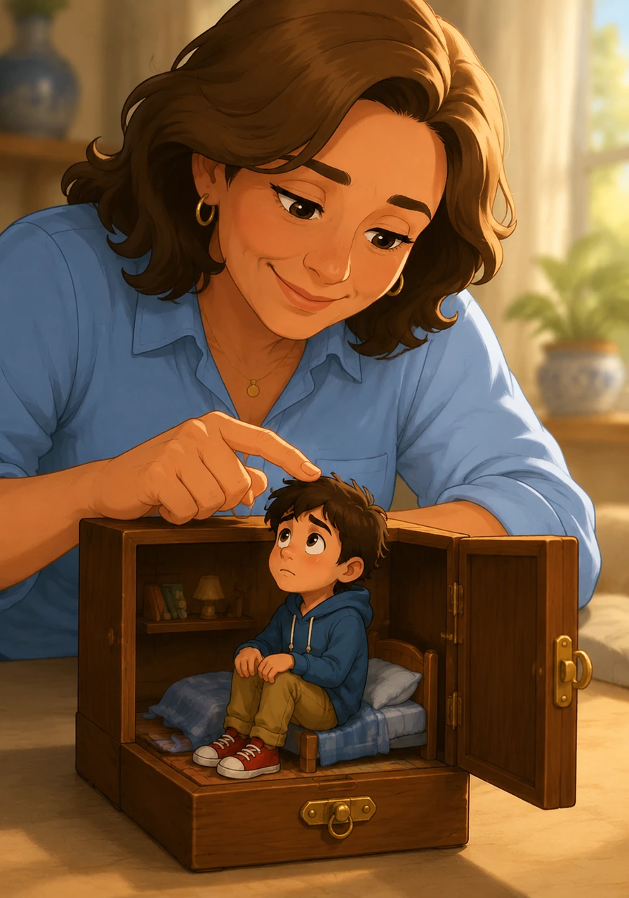 The next morning, Christian found that his makeshift bedroom inside a repurposed wooden jewelry box had been fitted with a small, elegant brass latch on the outside. His mother gently stroked his hair with the tip of her index finger, her touch incredibly light yet carrying the crushing weight of an inescapable cage. She whispered that the world outside was far too dangerous for someone of his delicate, precious stature.